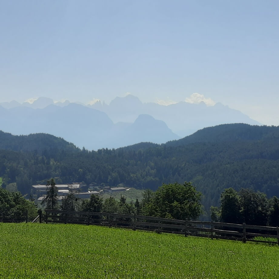 Blick auf die drei Zinnen in den Dolomiten