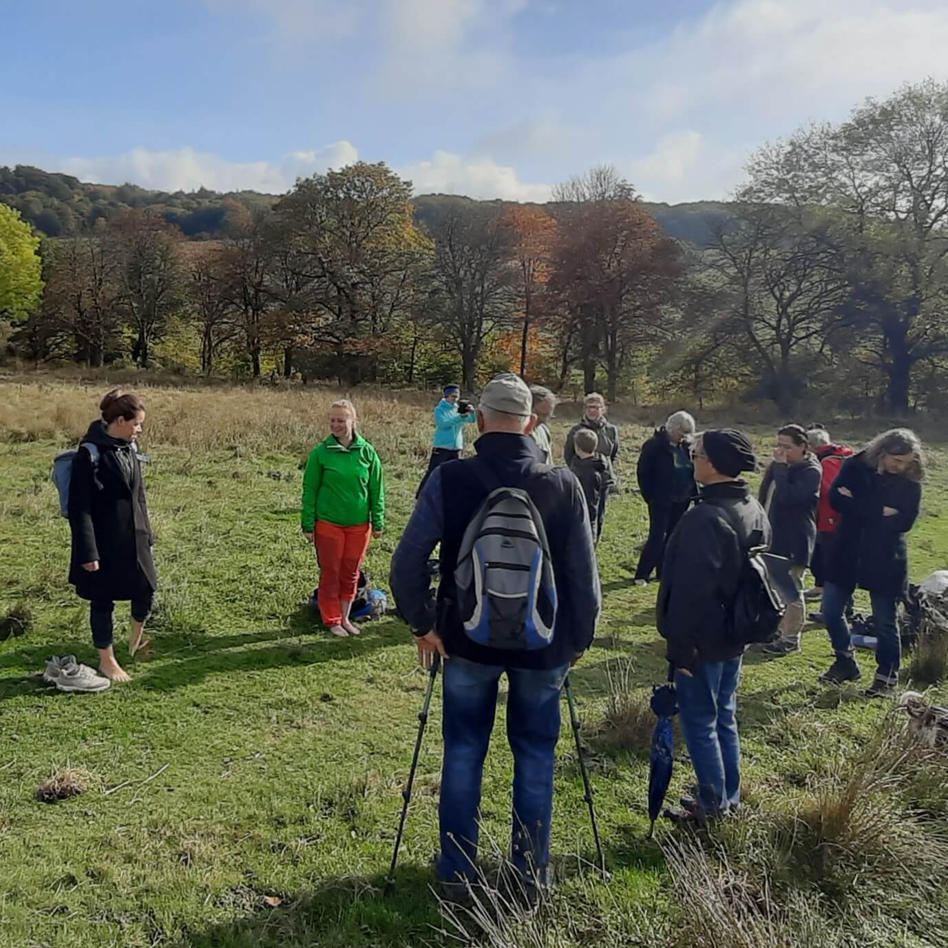 Kneipp Wanderung Tautreten Kneipp-Anwendung Tautreten